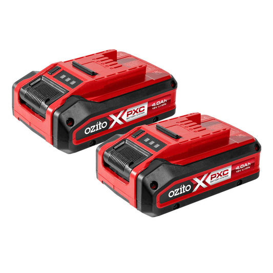 Ozito PXC 18V Compact Battery Twin Pack - 2 x 4.0Ah - Reliable Power - Auzzistore