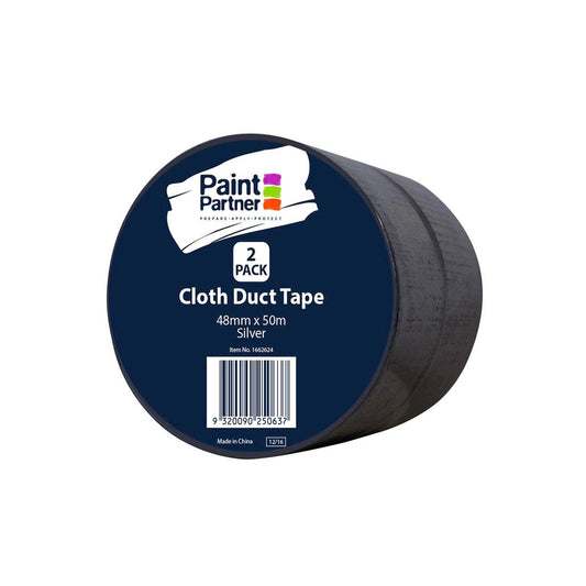 Paint Partner Cloth Duct Tape 48mm x 50m 2 Pack Lightweight Adhesion - Auzzistore