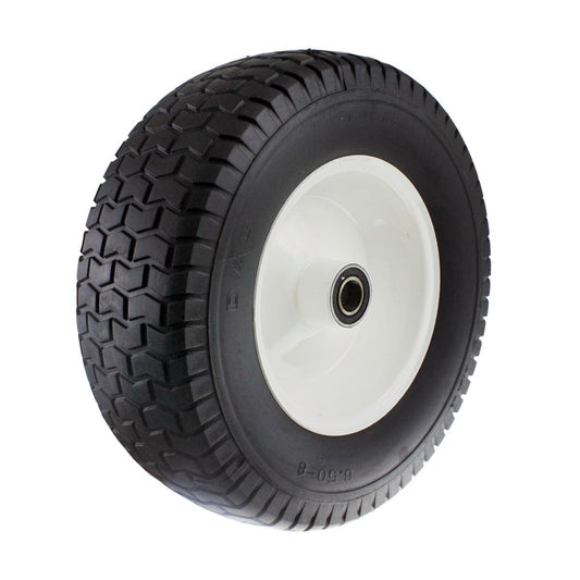 Easyroll Wheelbarrow Wheel - 6.5 x 8 - PU Foam/Steel - Puncture Proof - Auzzistore
