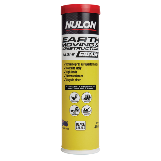 Nulon Earth Moving and Construction Grease - 450gm - NLGI-2 Black - Water-Resistant - Auzzistore