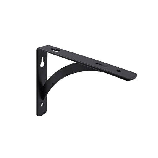 Carinya Stayed Bracket - 150 x 120mm - Powder Coated Steel - Black - Auzzistore