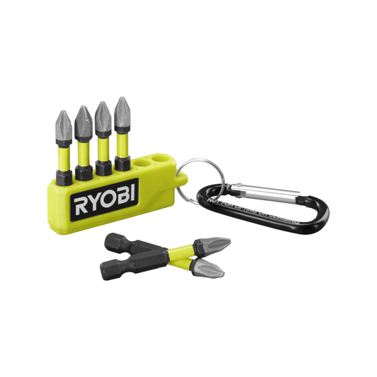 Ryobi 50mm 6 Piece PH2 Impact Diamond Driving Bit Set - Enhanced Durability - Secure Fit - Auzzistore