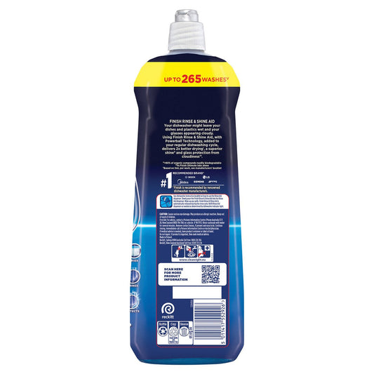 Finish Powerball Rinse and Shine Aid - 800ml - Blue - Spot Prevention – view 2