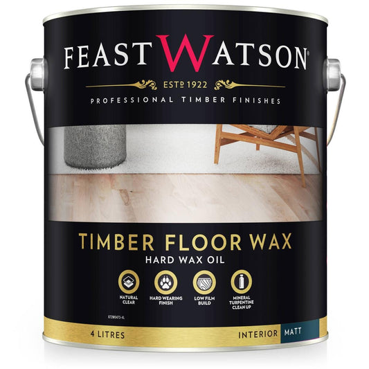 Feast Watson Timber Floor Wax - 4L - Hard Wax Oil - Matt Finish - Auzzistore