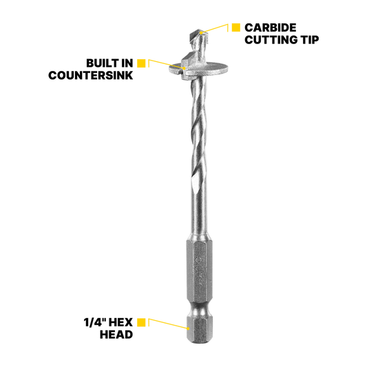 Kango 5 x 9mm Fibre Cement Countersink Drill Bit - Durable Carbide Tip - Pre-drills for 8G Screws – view 2 - Auzzistore
