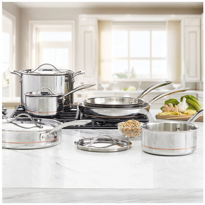 Kirkland Signature Stainless Steel 10 Piece Cookware Set Durable BG-31120-MM