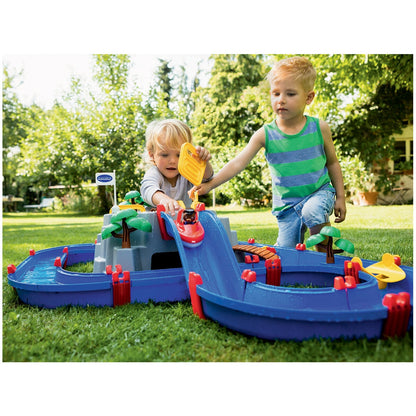 AquaPlay Mountain Lake Playset with Lock Gates and Boats, Educational Water Toy for Kids