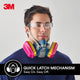 3M Multi Purpose Quick Latch Respirator - 1 Pack - 110mm x 140mm - Grey