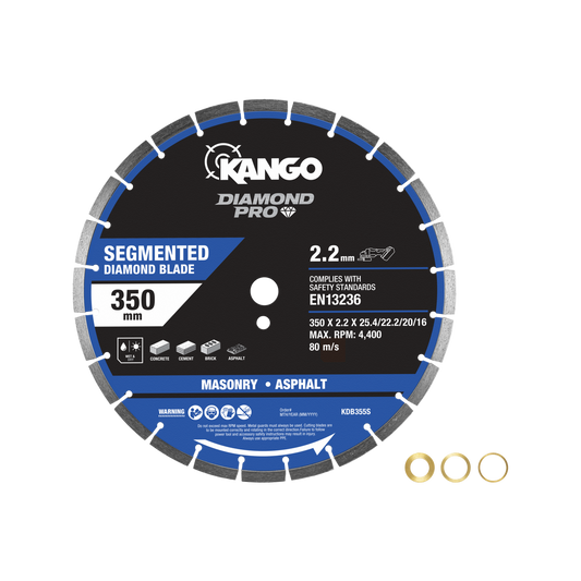 Kango Segmented Diamond Saw Blade - 350mm - Diamond - Dry/Wet Cutting – view 2 - Auzzistore