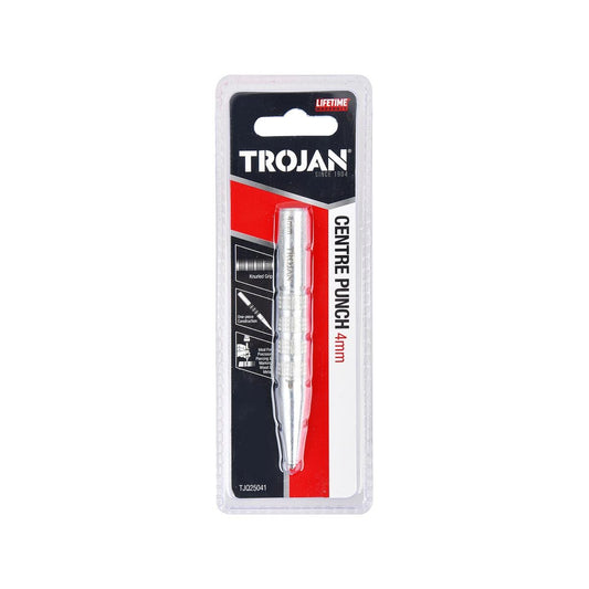 Trojan 4mm Centre Punch - Precision Tool for Wood & Metal - Durable Design - Auzzistore