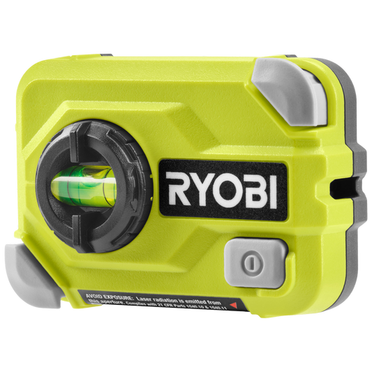 Ryobi Pocket Laser Level - Compact 4m Red Laser Line - Includes 2 AAA Batteries - Auzzistore