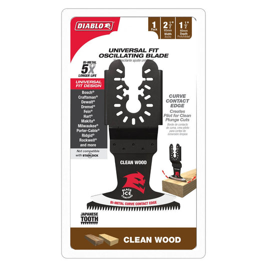 Diablo 65mm Universal Bi Metal Oscillating Blade - Clean Wood - Durable Cutting Edge - Auzzistore