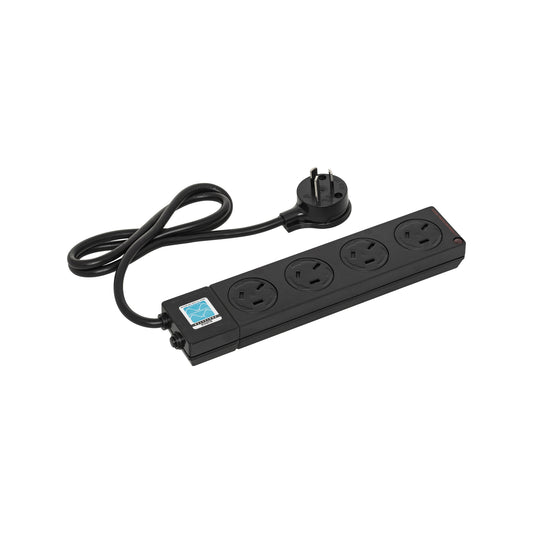 Hpm 4 Outlet Black General Purpose Surge Protected Powerboard