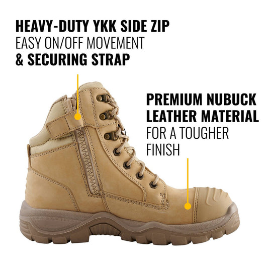 Dewalt Safety Work Boot - Size 11 - Full Grain Nubuck Leather - Steel Toe – view 2 - Auzzistore