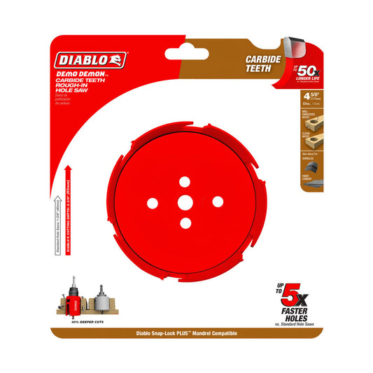 Diablo 4 5 8 Demo Demon Carbide Teeth Hole Saw - 60mm Cutting Depth - Fast Cutting - Auzzistore