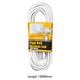 Arlec 10m Piggyback Extension Lead - White - PVC - Indoor Use