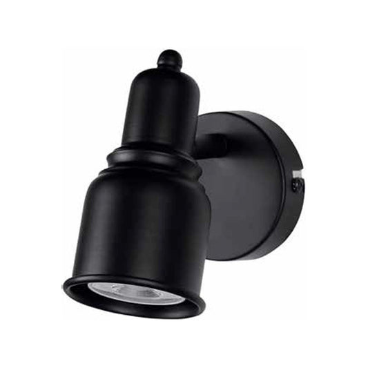 Brilliant Single Black Iconic Spotlight - 80mm x 134mm x 124mm - Adjustable Direction