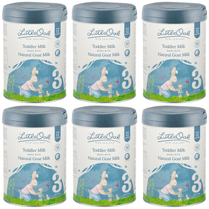 LittleOak Natural Goat Milk Toddler Milk Stage 3, 6 x 800g