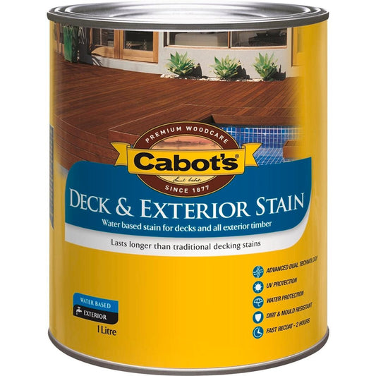 Cabot S Water Based Deck Stain 1L October Brown Durable UV Protection - Auzzistore