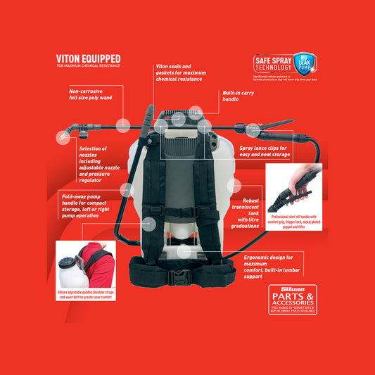 Silvan Backpack Sprayer - 15L - Viton - No Leak Design – view 2