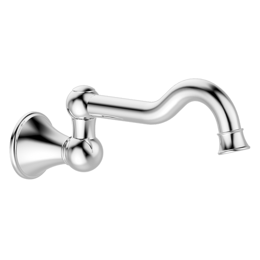 Mondella Wels Swivel Bath Spout 243mm - Chrome - 6L/min - Lead-Free Brass