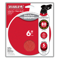 Diablo 150mm Abrasive Random Orbital Sheet 5 Pack 80 Grit Ceramic