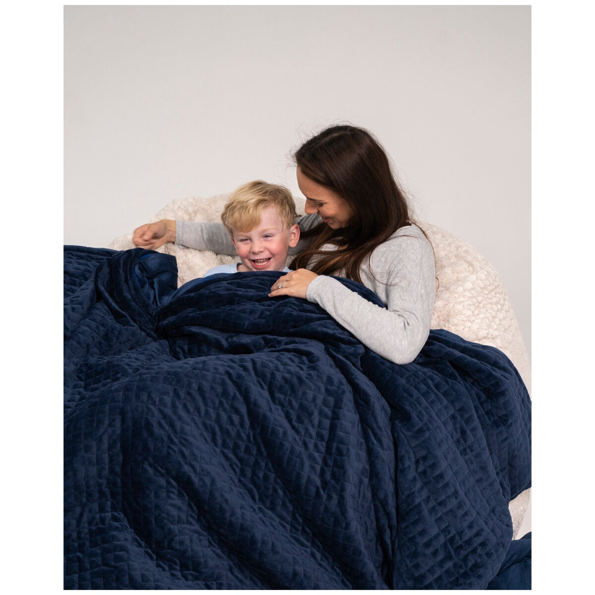 Therapy Child Blanket with Cover - Calming Blue 3.2kg