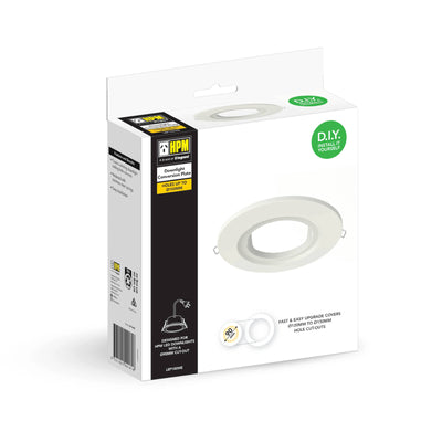 HPM Downlight Conversion Plate 90mm Metal White Easy Install