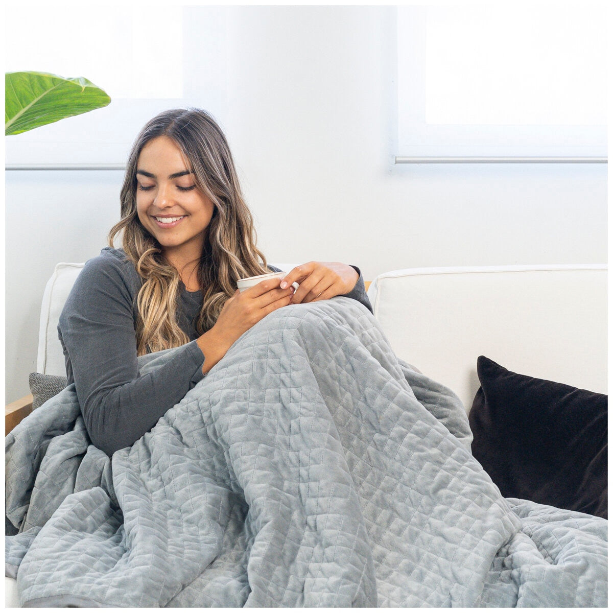 Therapy Child Blanket with Cover - Space Grey 3.2kg