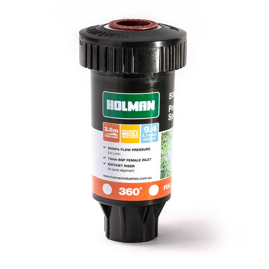 Holman 50mm Fixed Pop Up Sprinkler Plastic Full Spray Easy Installation – view 2 - Auzzistore