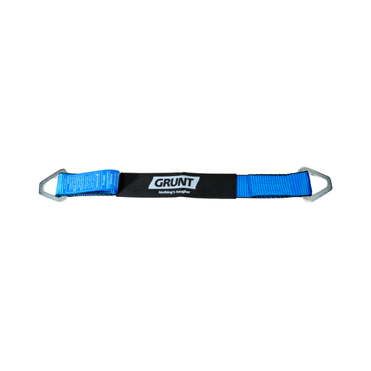 Grunt Heavy Duty Axle Strap 50mm x 60cm - Black - Off-Road Recovery - 4500kg Capacity - Auzzistore