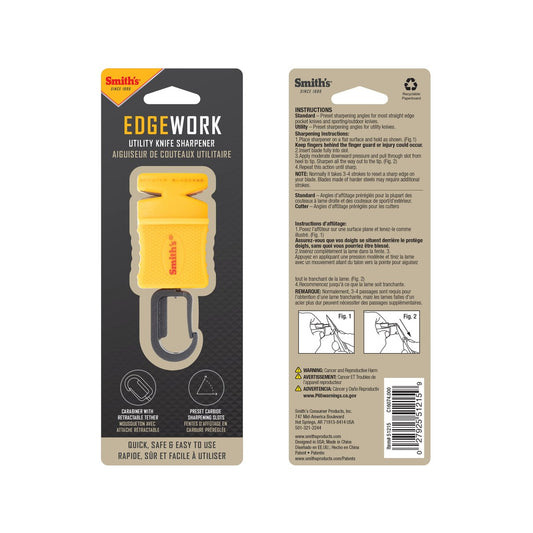 Smith S Edgework Utility Knife Sharpener - 20" Tether - Non-Slip Grip – view 2 - Auzzistore