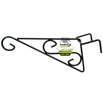 Jack Black Scrolled Wall Bracket - 280mm PVC Coated Steel - Easy Install