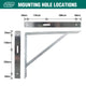 Carinya Heavy Duty Straight Stay Bracket 500x400mm Galvanised Steel