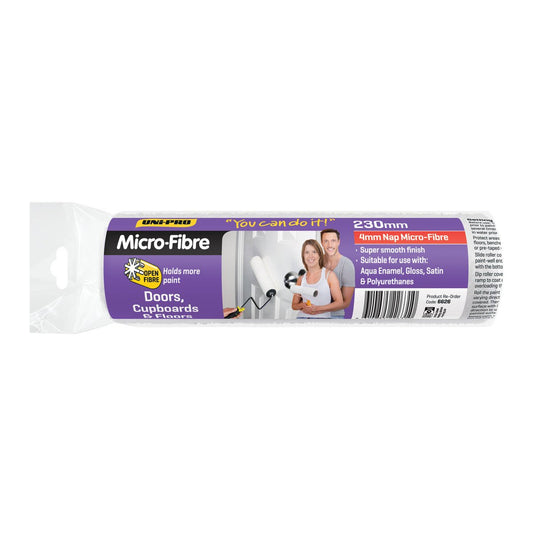 Uni Pro Microfibre Roller Cover 230mm 4mm Nap Smooth Finish - Auzzistore