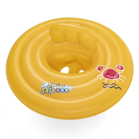 Bestway Swim Safe Wondersplash Round Baby Boat - 1 Seat - 640mm x 240mm - Infant Float - Auzzistore