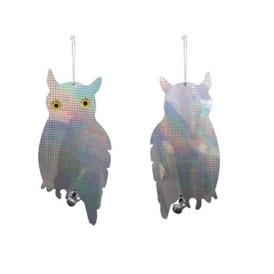 Bird Scarer Hanging Owls - 3 Pack - PVC - Reflective Body - Auzzistore