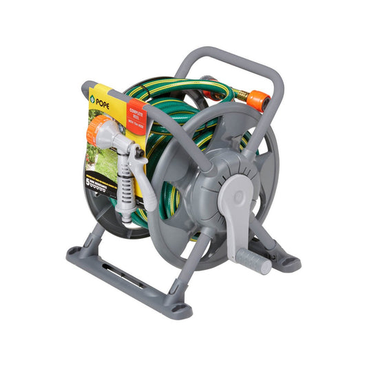 Pope Grey Complete Reel - 15m Hose - Polypropylene - Easy Winding – view 2 - Auzzistore