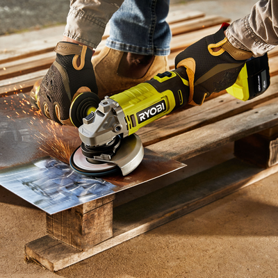 Ryobi 18V ONE+ Angle Grinder Tool Only - 125mm - 9000rpm - Cordless