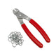 Jack Red Netting Clip Pliers - Steel Rubber - Easy Grip - Bonus Clips