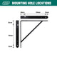 Carinya Black Heavy Duty Studio Stayed Bracket 200mm Steel 125kg