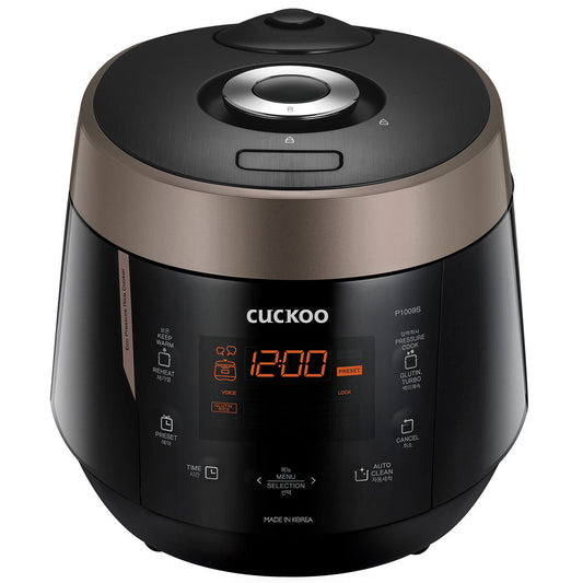Cuckoo CRP-P1009S 10 Cup Pressure Rice Cooker with Voice Guide 1.8L Brown
