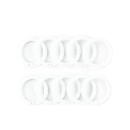 Windoware Curtain Rod Rings - 25mm - White - 10 Pack - Plastic - Auzzistore