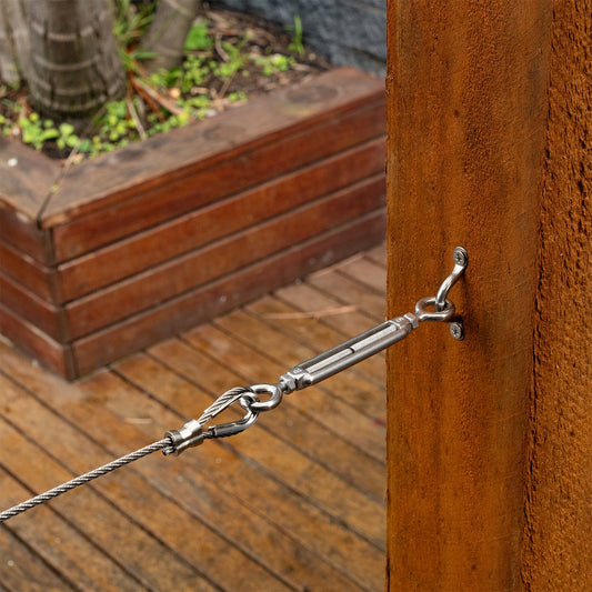 Taskmaster 5mm 316 Stainless Steel Eye Eye Balustrade Kit - Rust Resistant - 74mm x 210mm x 15mm – view 2 - Auzzistore