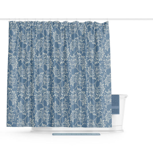Barelli Shower Curtain - 180 x 180cm - Coral Blue - Water-Resistant – view 2