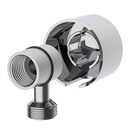 Estilo Chrome Wall Elbow - 1/2" BSP Brass - Lead-Free - Durable - 54mm x 35mm x 54mm