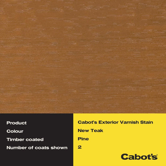 Cabot Teak Exterior Varnish Stain - 500ml - Water Based - Mould Resistant – view 2 - Auzzistore