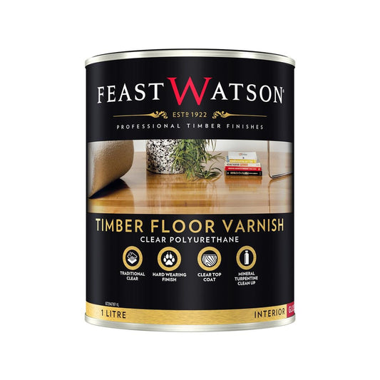 Feast Watson Timber Floor Varnish - 1L - Oil Based - Gloss Finish - Auzzistore