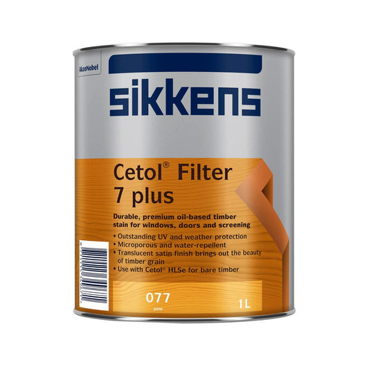 Sikkens Pine Cetol Filter 7 Plus Timber Stain - 1L - Pine 077 - Oil-Based - UV Resistant - Auzzistore