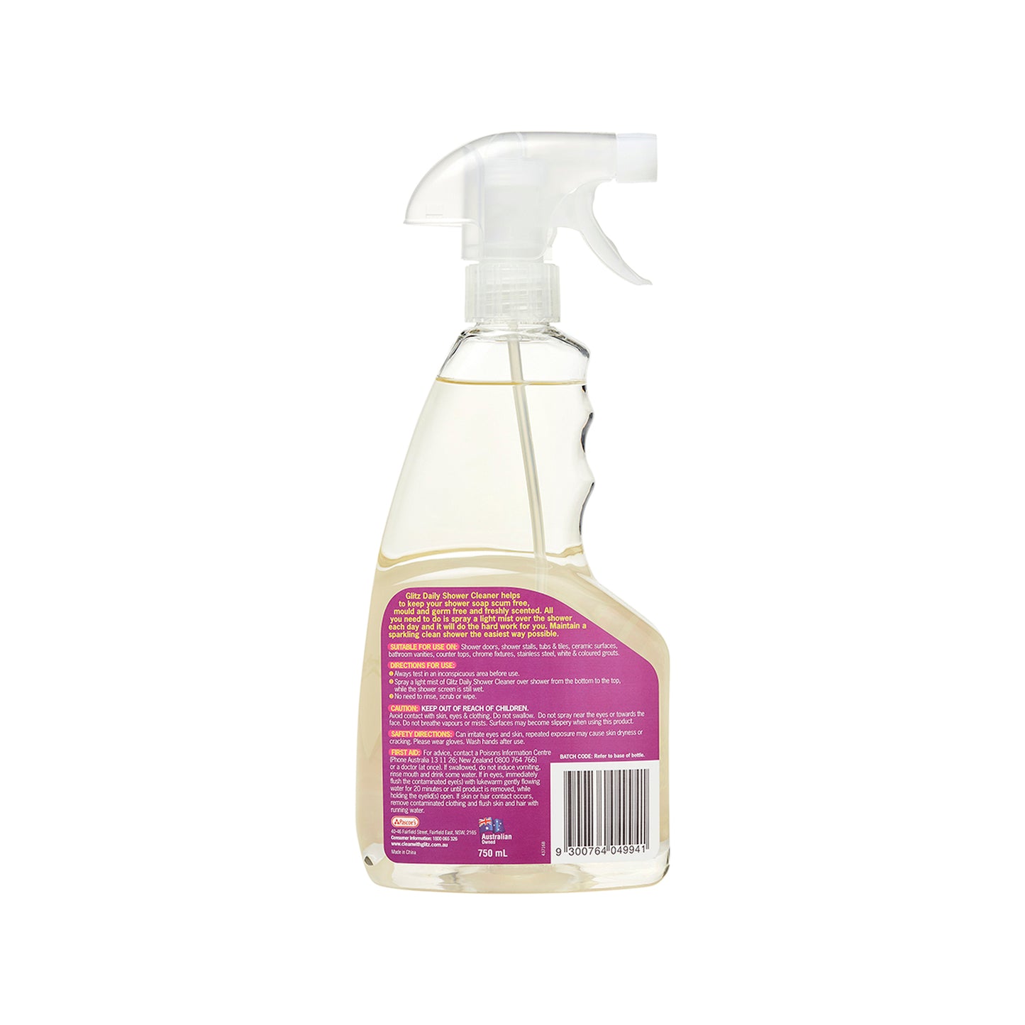 Glitz 750ml Daily Shower Cleaner